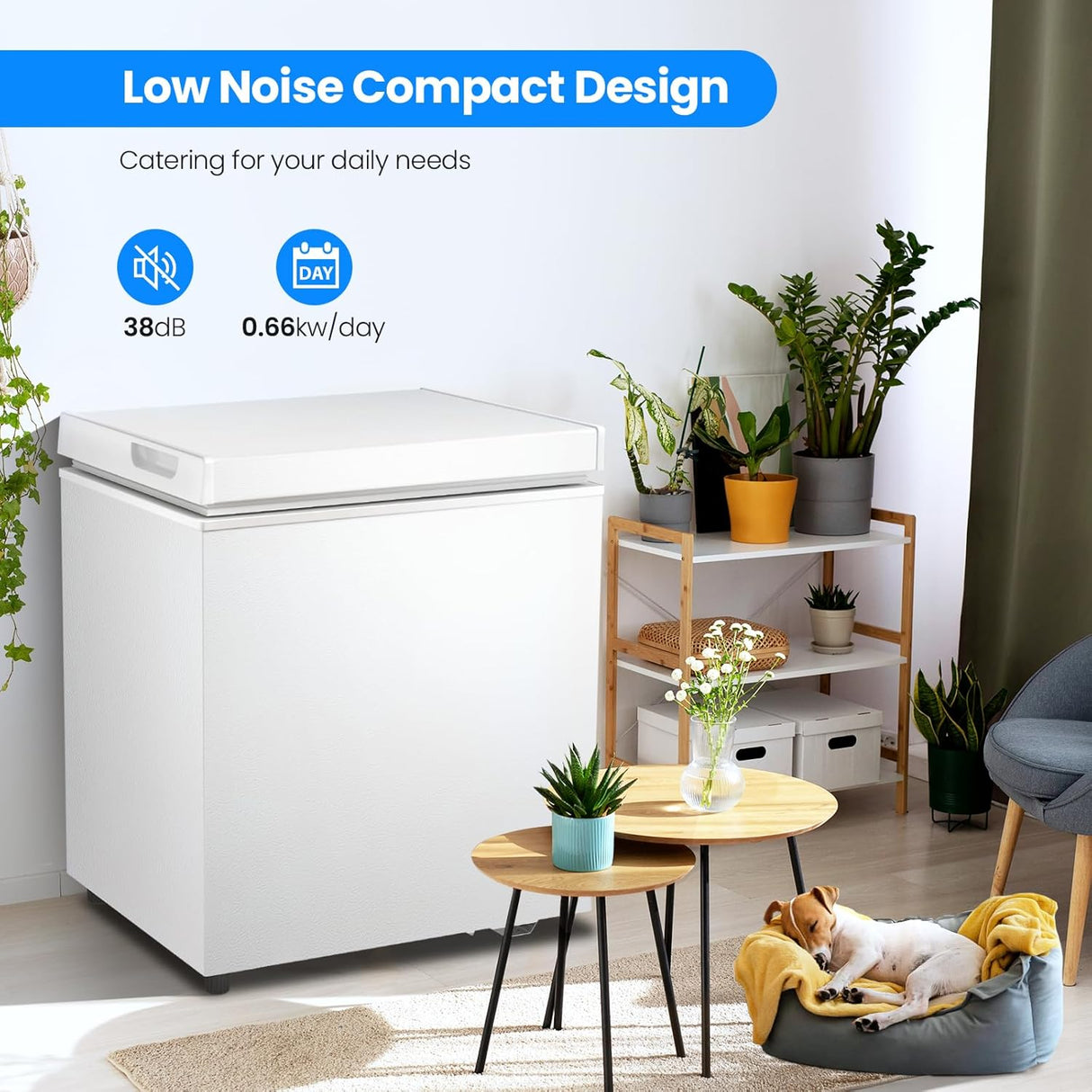 3.5 Cubic Feet Chest Freezer with 2 Removable Baskets D5897H