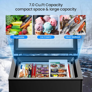 3.5 Cubic Feet Chest Freezer with 2 Removable Baskets D5897H