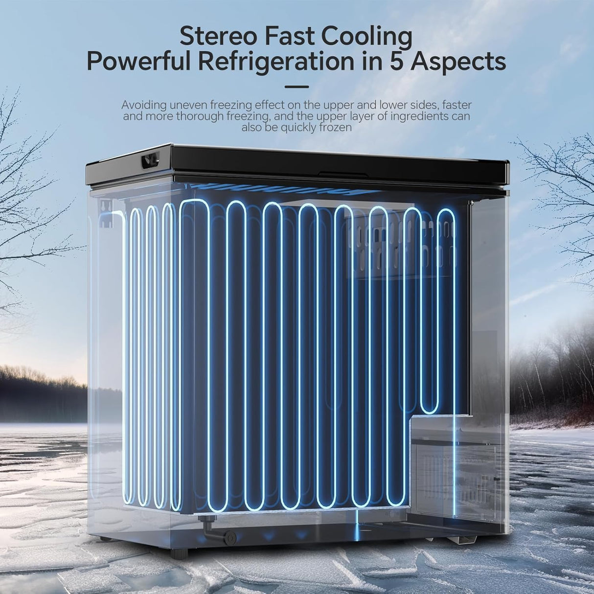 3.5 Cubic Feet Chest Freezer with 2 Removable Baskets D5897H