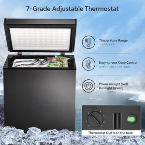 3.5 Cubic Feet Chest Freezer with 2 Removable Baskets D5897H