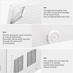 3.5 Cubic Feet Chest Freezer with 2 Removable Baskets D5897H