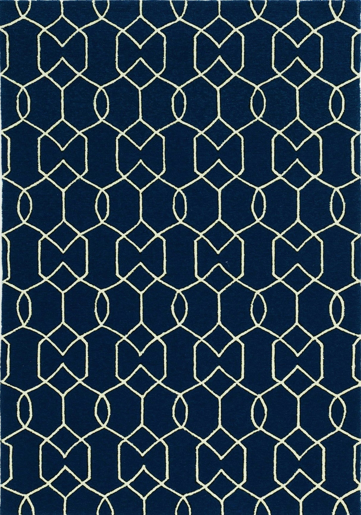 7' X 10' Blue Moroccan Indoor Outdoor Area Rug