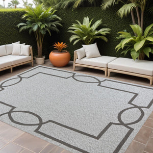 8' X 11' Ivory Indoor Outdoor Area Rug