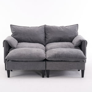 Convertible Combination Sofa With Footstools With Storage by Couch.com
