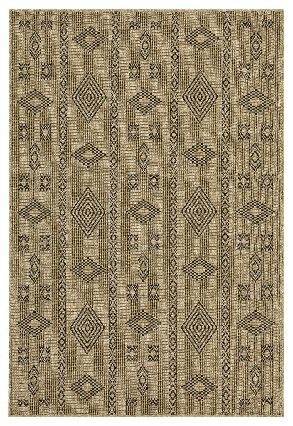Earth - 2'7" X 7'3" Indoor, Outdoor Area Rug - Jute / Black by Couch.com
