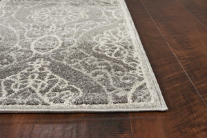 5' X 8' Silver Moroccan Indoor Outdoor Area Rug