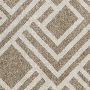 3' X 5' Beige Geometric Indoor Outdoor Area Rug