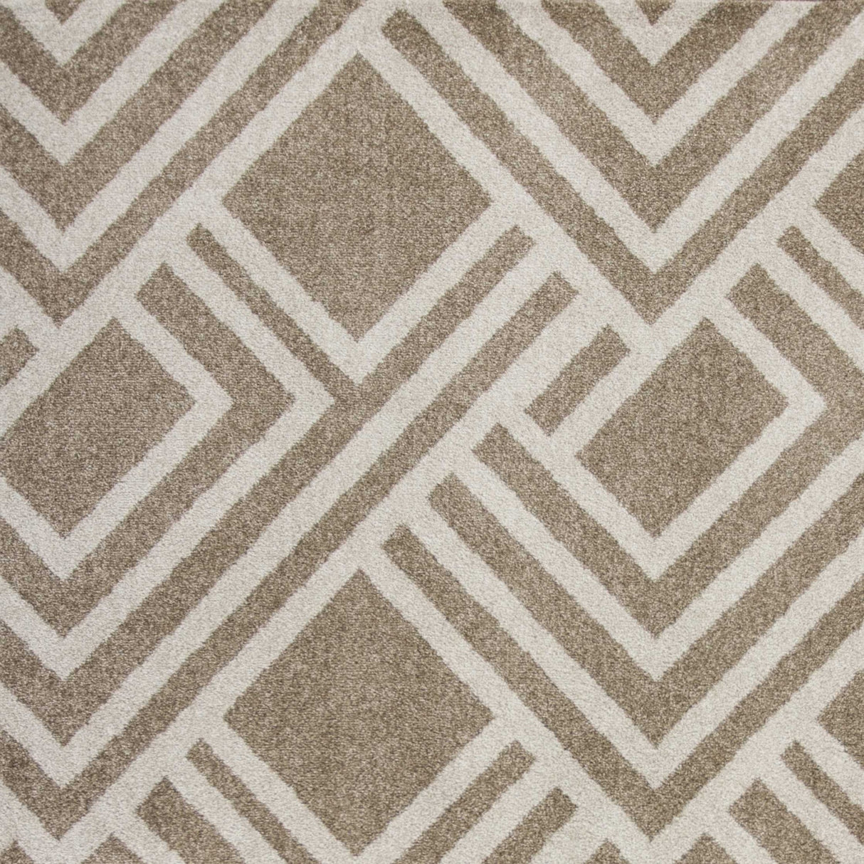5' X 8' Beige Geometric Indoor Outdoor Area Rug