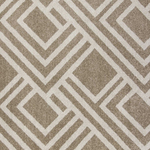 5' X 8' Beige Geometric Indoor Outdoor Area Rug