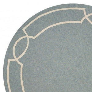 5' X 7' Gray And Ivory Handmade Indoor Outdoor Area Rug