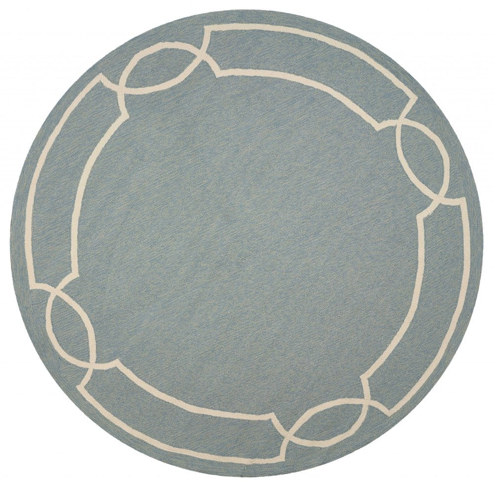 5' X 7' Gray And Ivory Handmade Indoor Outdoor Area Rug