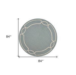 5' X 7' Gray And Ivory Handmade Indoor Outdoor Area Rug