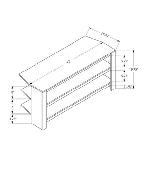 42" Dark Brown Open Shelving TV Stand