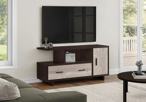 47" Wood Brown Cabinet Enclosed Storage TV Stand