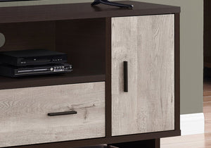 47" Wood Brown Cabinet Enclosed Storage TV Stand