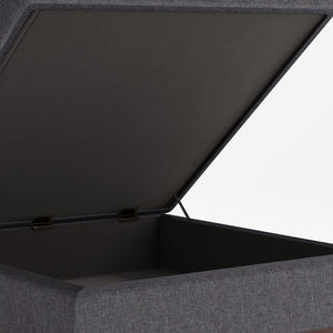Owen - Square Coffee Table Storage Ottoman - Slate Gray by Couch.com