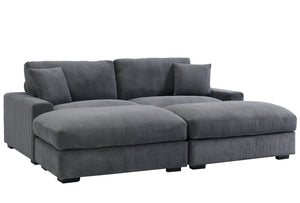 4 Seater Oversized Sectional Sofa With 2 Ottoman And 2 Pillows by Couch.com