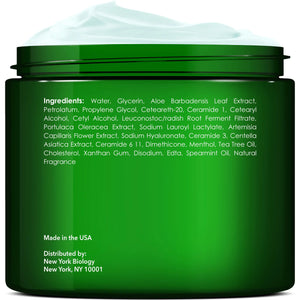 New York Biology Tea Tree Oil Foot Cream for Dry Cracked Feet, Athletes Foot, Nail Fungus, Jock Itch, Ringworm, Cracked Heels and Itchy Skin - Foot Cream - 8 oz Tea Tree - 8.00 Ounce (Pack of 1) 8.00 Ounce (Pack of 1)