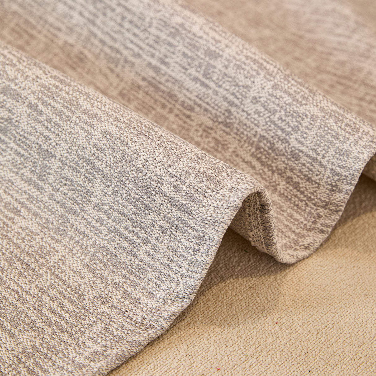 Natural Textured Linen Couch Cover, Breathable & Hypoallergenic Furniture Protector