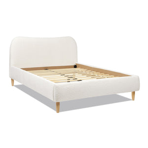Roman - Curved Headboard Upholstered Platform Bed by Couch.com