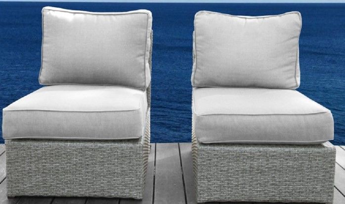 Armless Patio Chair With Cushions by Couch.com