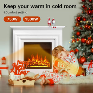 36 Inch Electric Fireplace Mantel Wooden Surround Firebox M1804