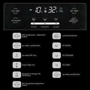 36" Side By Side 20.01 Cu. ft. Built-in Refrigerator with Freezer & Ice Maker Included