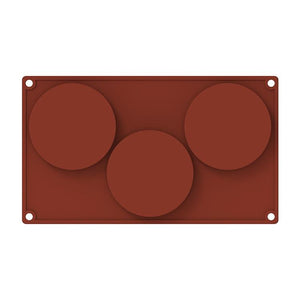 3/6 Silicone Mold Round Circle Shape Fondant Cake Tools Ice Cube Moulds 3D Candy Jelly Making Mould Handmade Soap Molds Round Baking Silicone Mold Circle Chocolate Cake Pie Muffin Sandwiches Eggs Bakeware Kitchen Accessories