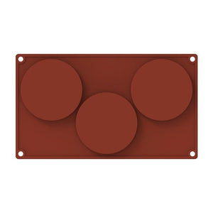 3/6 Silicone Mold Round Circle Shape Fondant Cake Tools Ice Cube Moulds 3D Candy Jelly Making Mould Handmade Soap Molds Round Baking Silicone Mold Circle Chocolate Cake Pie Muffin Sandwiches Eggs Bakeware Kitchen Accessories