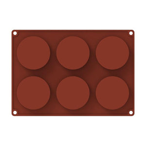 3/6 Silicone Mold Round Circle Shape Fondant Cake Tools Ice Cube Moulds 3D Candy Jelly Making Mould Handmade Soap Molds Round Baking Silicone Mold Circle Chocolate Cake Pie Muffin Sandwiches Eggs Bakeware Kitchen Accessories