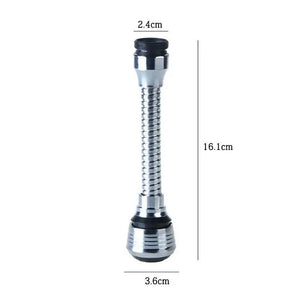 360 Degree Kitchen Sink Tap Faucet Extender, Universal Stainless Steel Faucet Extender with Flexible Swivel Tap Aerator Hose, 2 Water Outlet Modes, Faucet Extender Water Saving Bathroom Kitchen Accessories