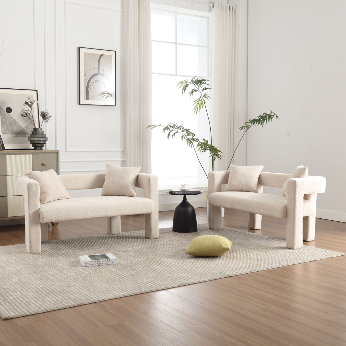 Modern Chenille Loveseat Sofa, Comfy Upholstered 2 Seater by Couch.com