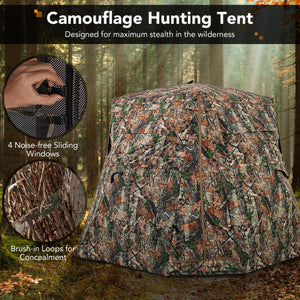 360 ° One Way See Through Ground Hunting Blind for Deer and Turkey Hunting