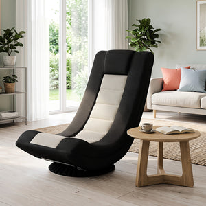 360Â° Swivel Gaming Chair with 4 Adjustable Position-Black and Gray