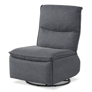 360Â° Swivel Rocking Chair with Cushioned Back for Living Room-Gray