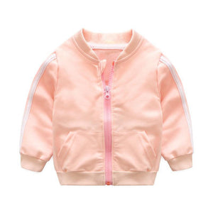 Fashion New Clothes Cotton Long Sleeve Solid Zipper Jacket Pants 2pcs Baby Boy / Baby Girl Clothing Set In Sport Design