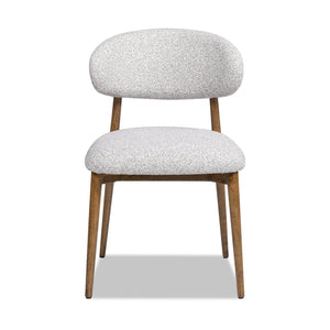 Locke - Modern Upholstered Dining Chair With Frame - Salt / Pepper by Couch.com