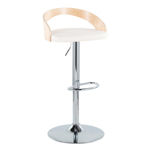 Grotto - Mid Century Modern Adjustable Height Barstool & Swivel With Oval Footrest (Set of 2) by Couch.com