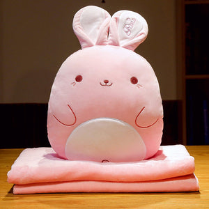 Cartoon Multifunctional Blanket Animal Pillow Blanket