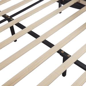 Upholstered Platform Bed With LED Light, Frame Slatted by Couch.com