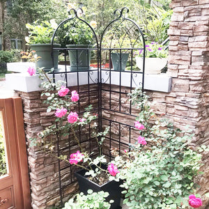 Metal Garden Rustproof Trellis For Climbing Plants Outdoor Flower Support by Couch.com