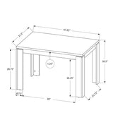47" Gray Dining Table