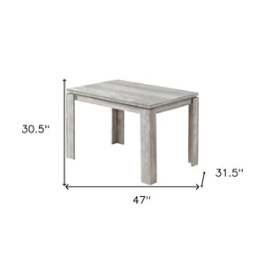 47" Gray Dining Table