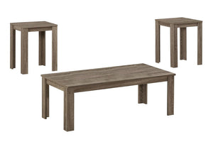 Set of Three 44" Taupe Coffee Table