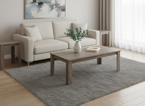 Set of Three 44" Taupe Coffee Table