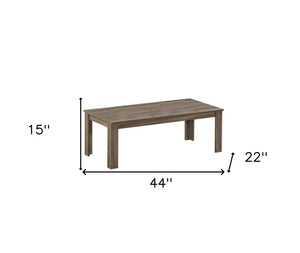 Set of Three 44" Taupe Coffee Table