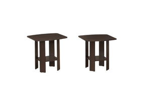 Set of Three 36" Brown Coffee Table With Shelf