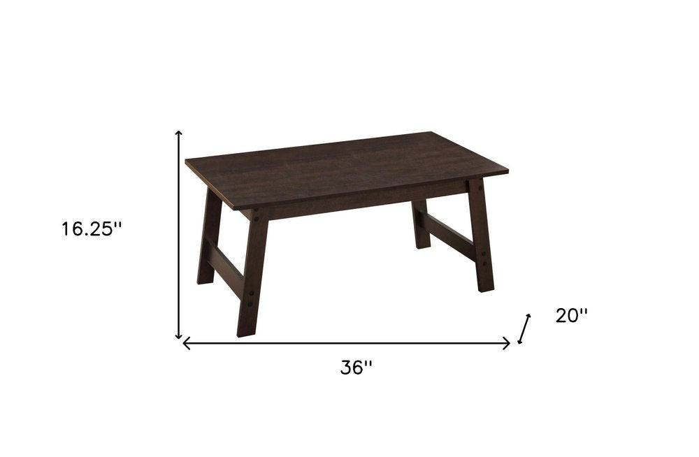 Set of Three 36" Espresso Coffee Table