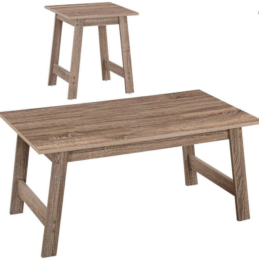 Set of Three 36" Taupe Coffee Table