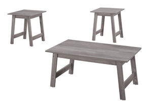 Set of Three 36" Gray Coffee Table